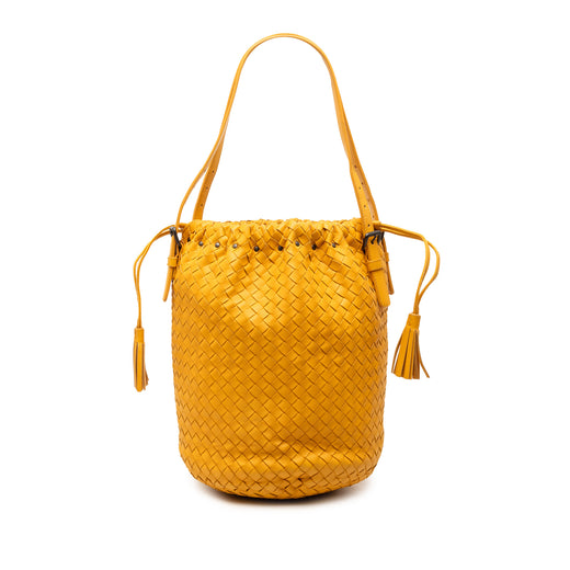 Nappa Intrecciato Drawstring Bucket Bag - Image 1