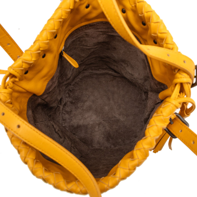 Nappa Intrecciato Drawstring Bucket Bag - Image 4