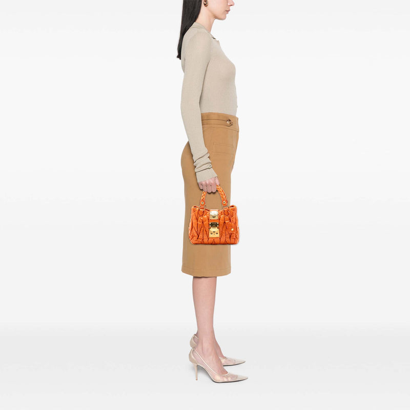Matelasse Lambskin Coffer Satchel - Image 7