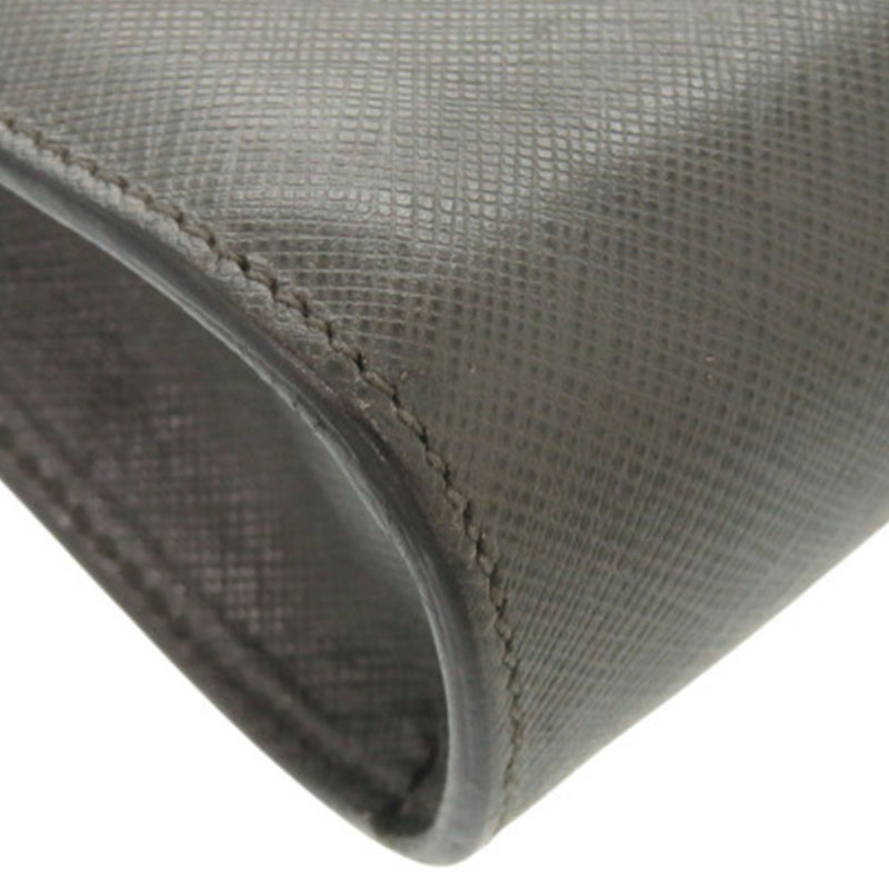 Leather Double Gancini Shoulder Bag - Image 13