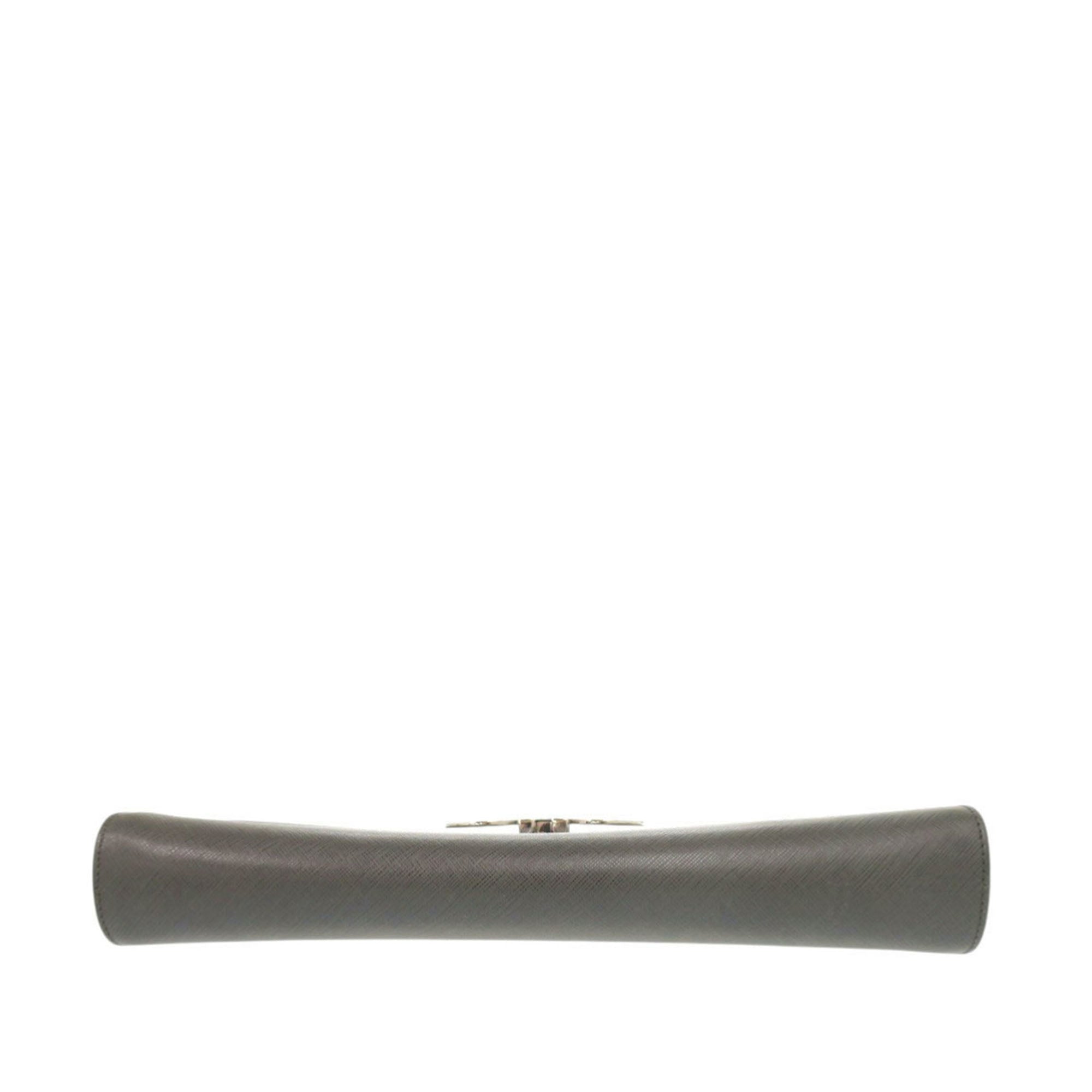 Leather Double Gancini Shoulder Bag - Image 3