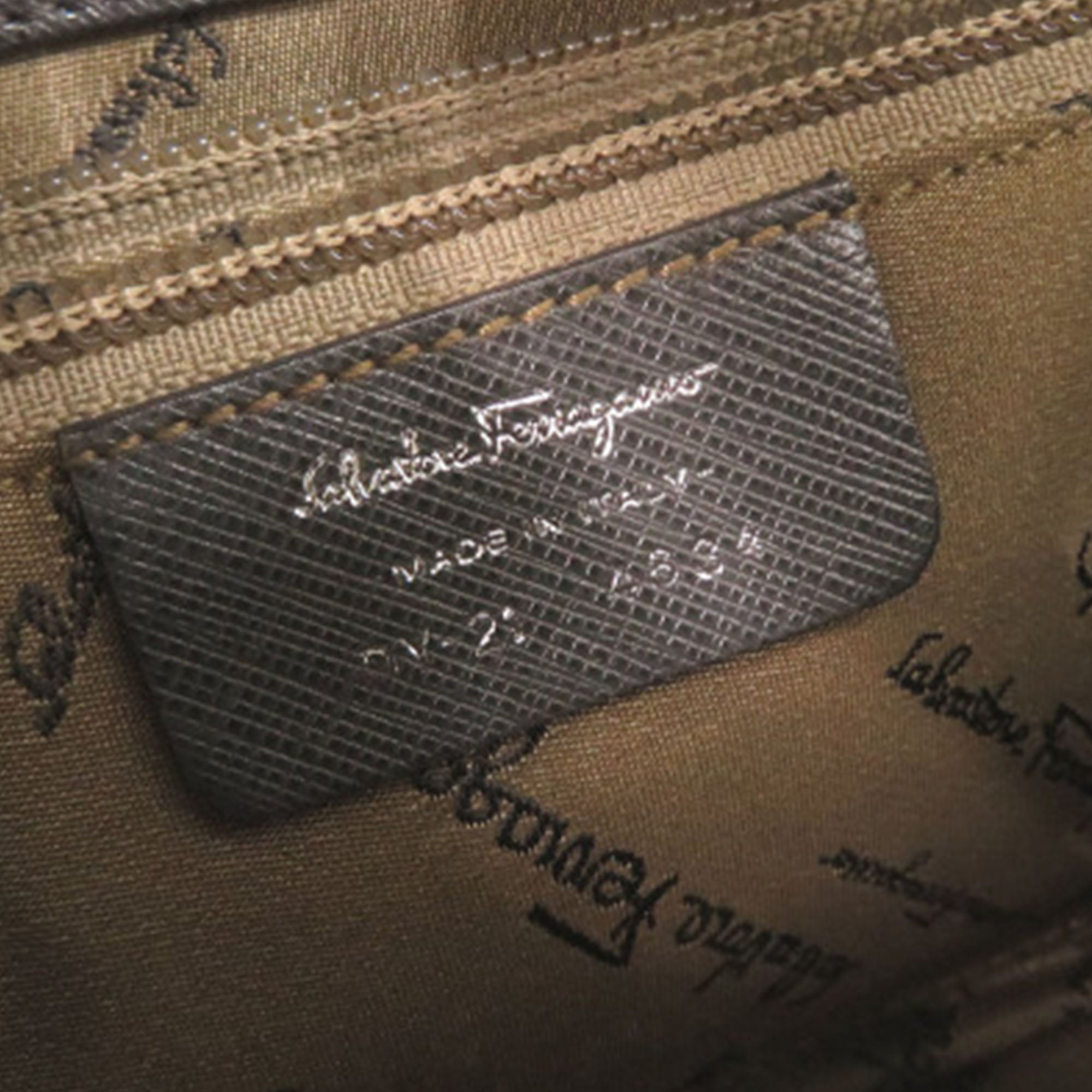 Leather Double Gancini Shoulder Bag - Image 6