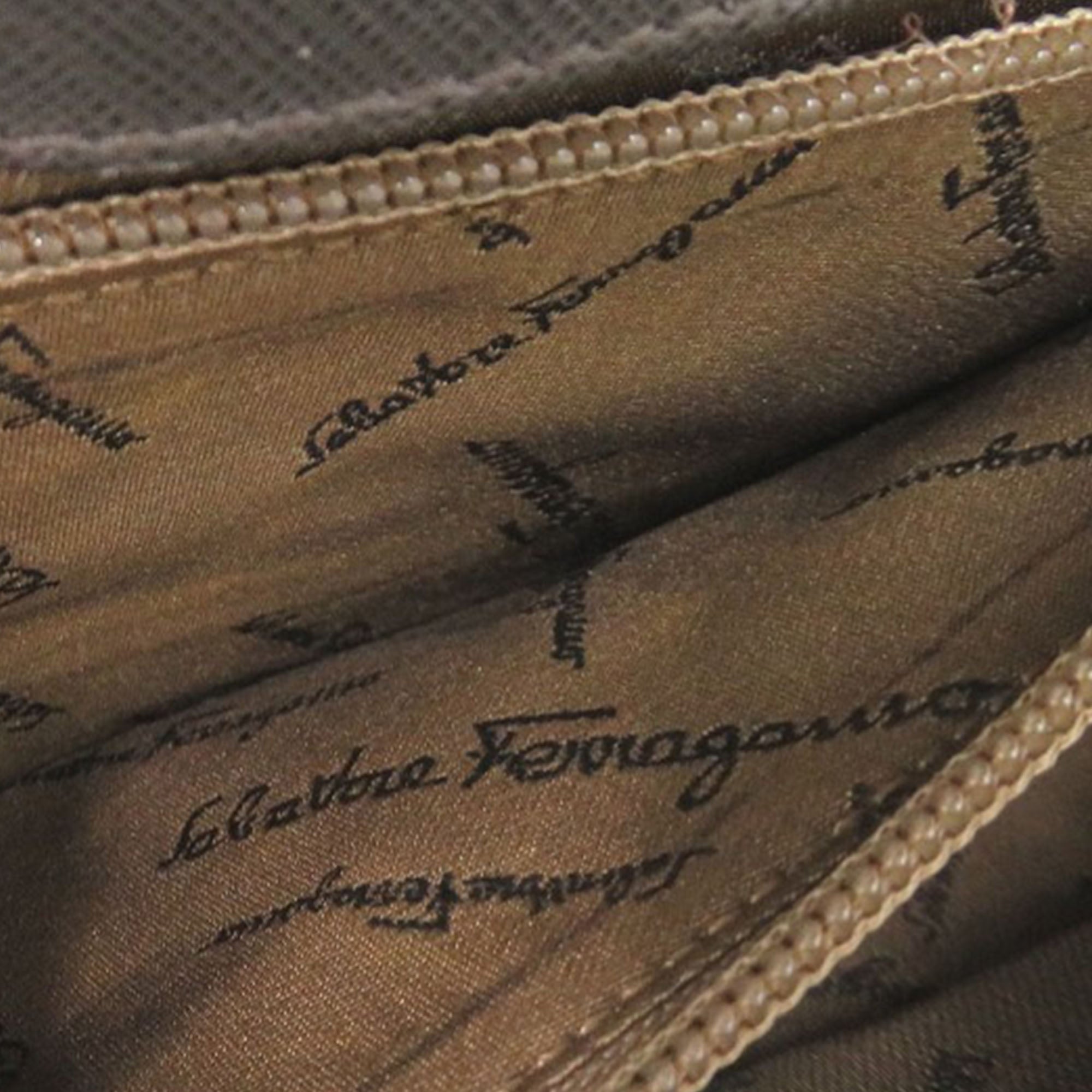 Leather Double Gancini Shoulder Bag - Image 7