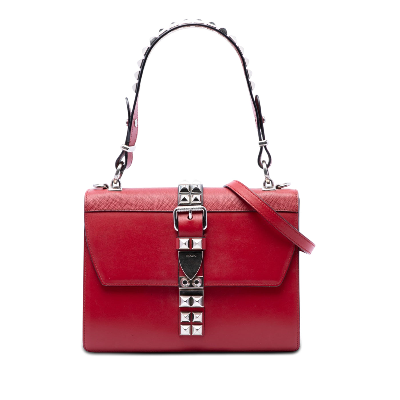 City Calf and Saffiano Studded Elektra Satchel - Image 1