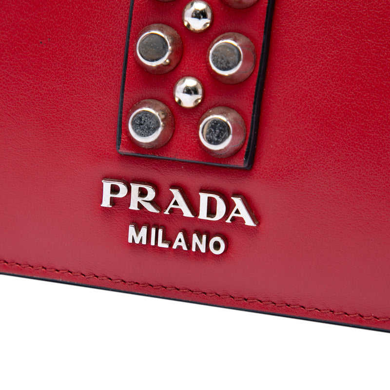 City Calf and Saffiano Studded Elektra Satchel - Image 5
