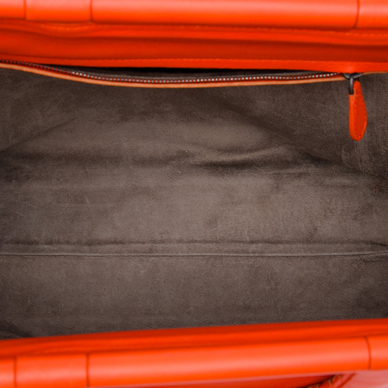 Leather Intrecciato Frame Top Handle Bag - Image 4