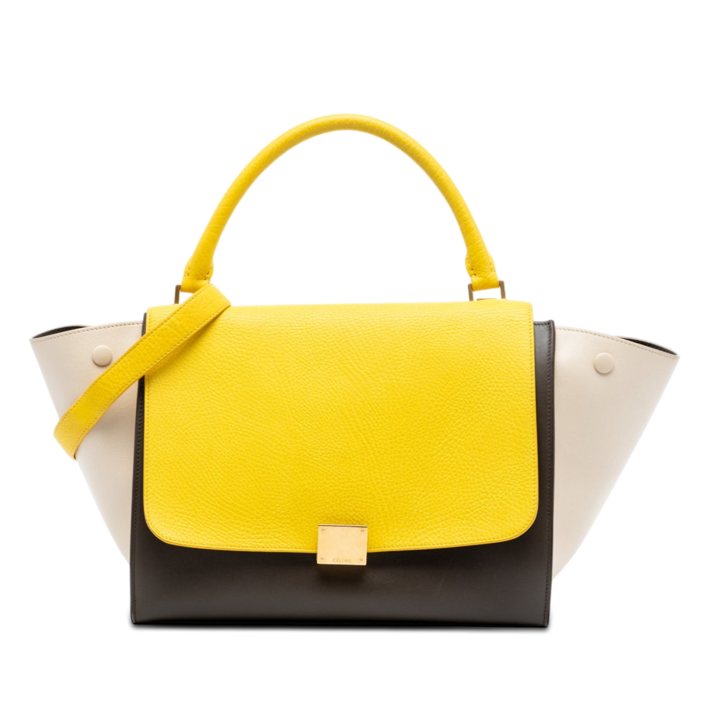 Small Tricolor Leather Trapeze Satchel - Image 1