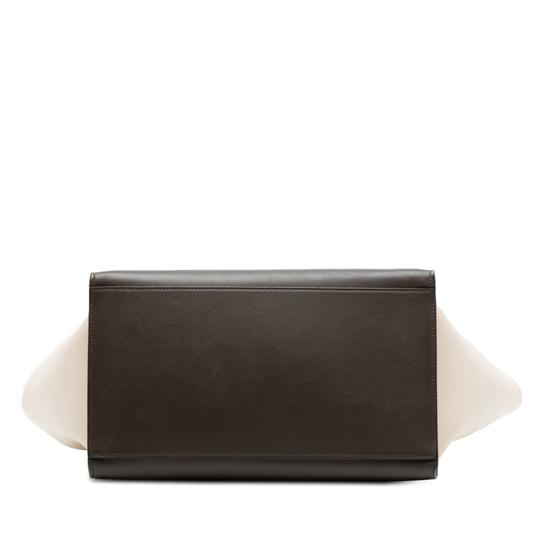 Small Tricolor Leather Trapeze Satchel - Image 3