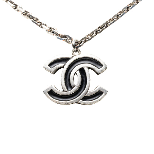 CC Brass Enamel Pendant Necklace - Image 1