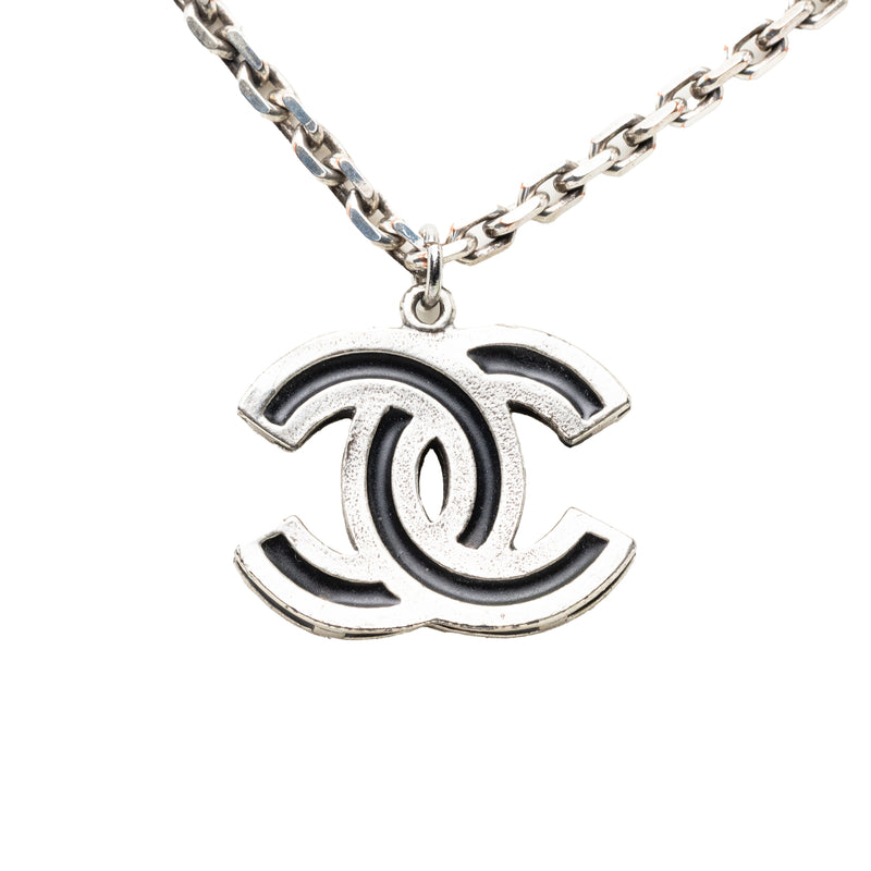 CC Brass Enamel Pendant Necklace - Image 2