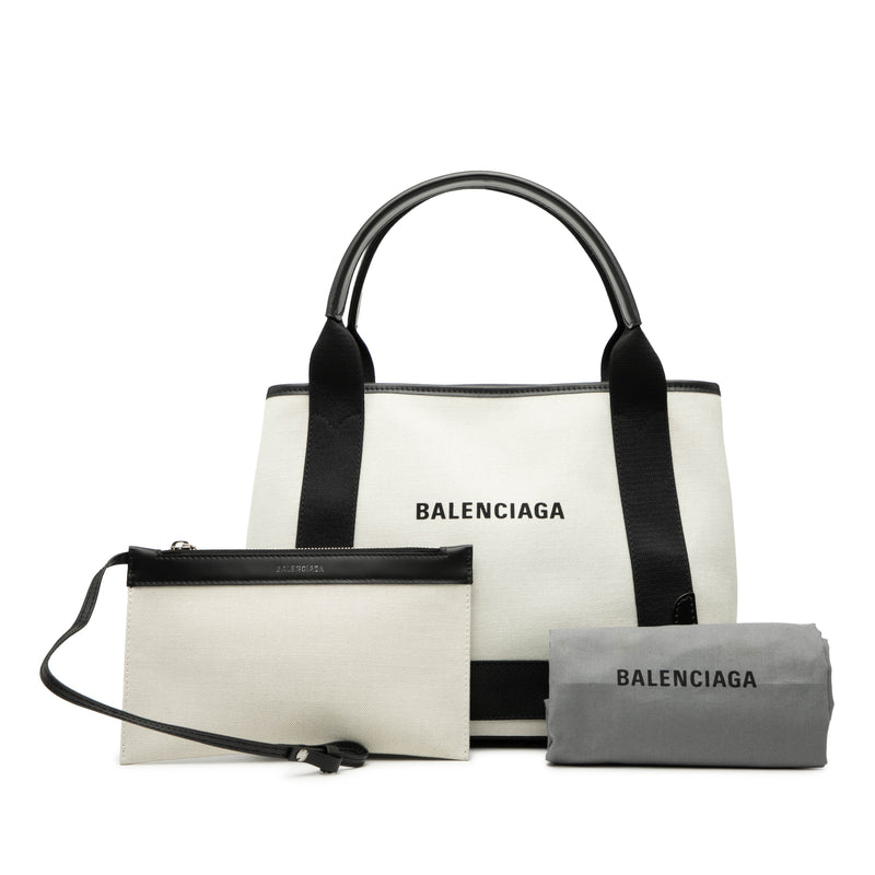 Canvas Navy Cabas Tote S - Image 8