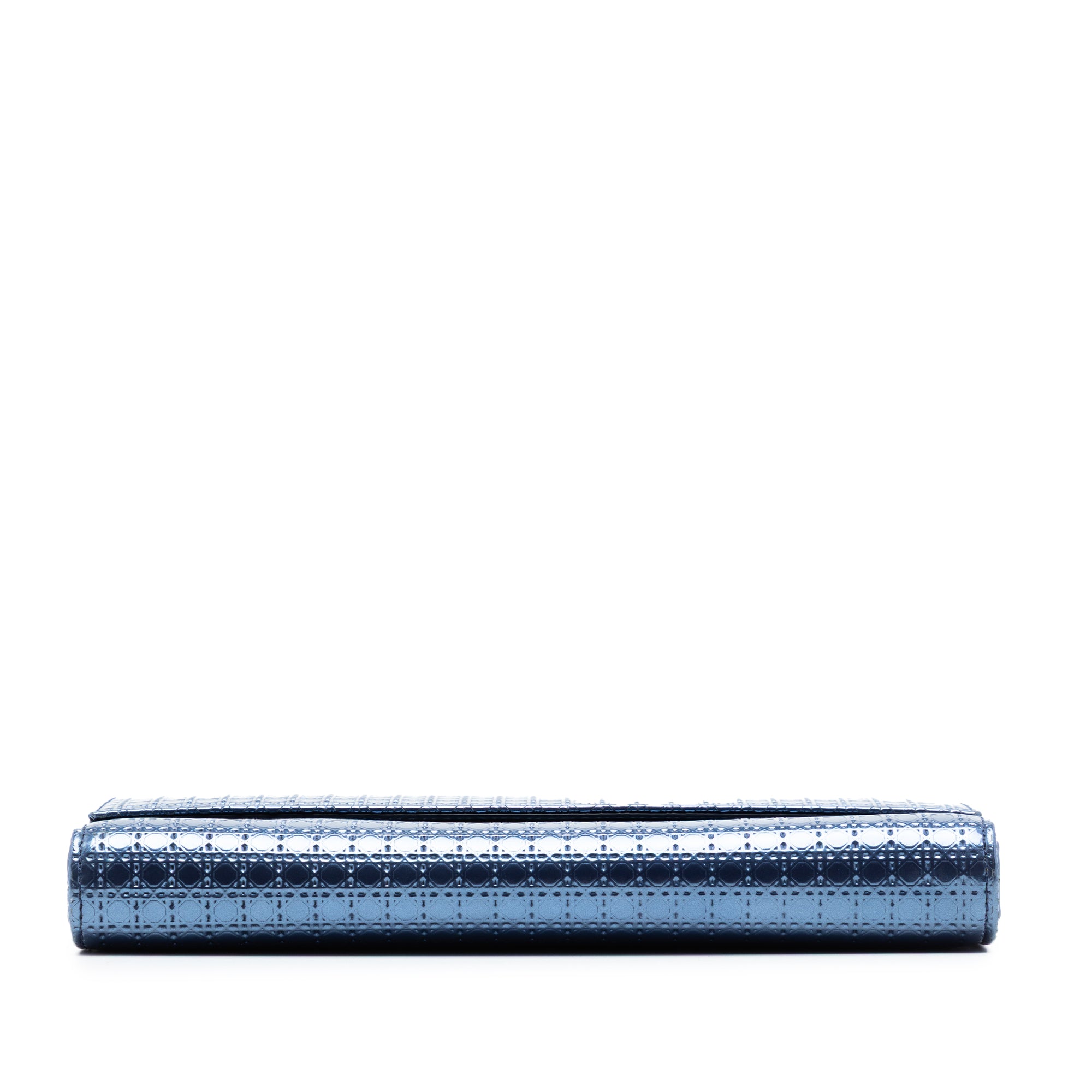 Metallic Patent Microcannage Lady Dior Croisiere Wallet On Chain - Image 3