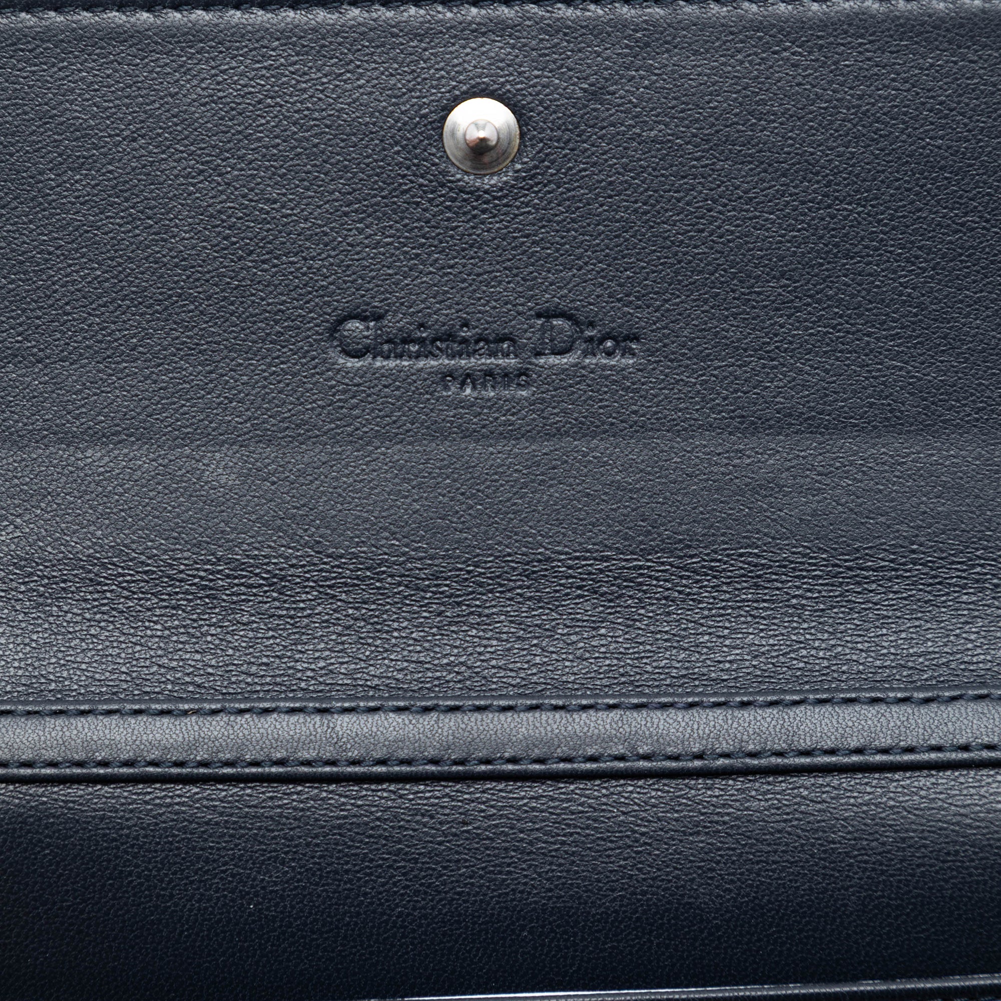 Metallic Patent Microcannage Lady Dior Croisiere Wallet On Chain - Image 5
