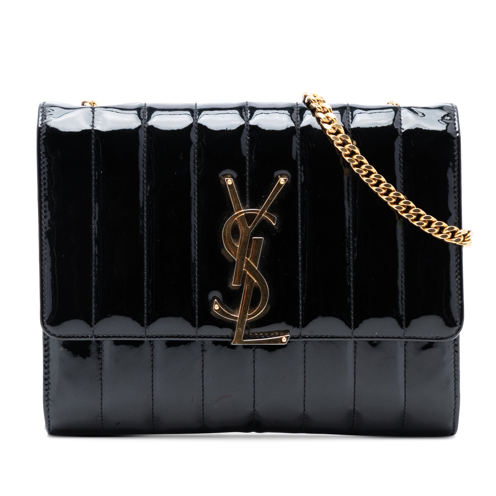 Medium Patent Vicky Crossbody - Image 1