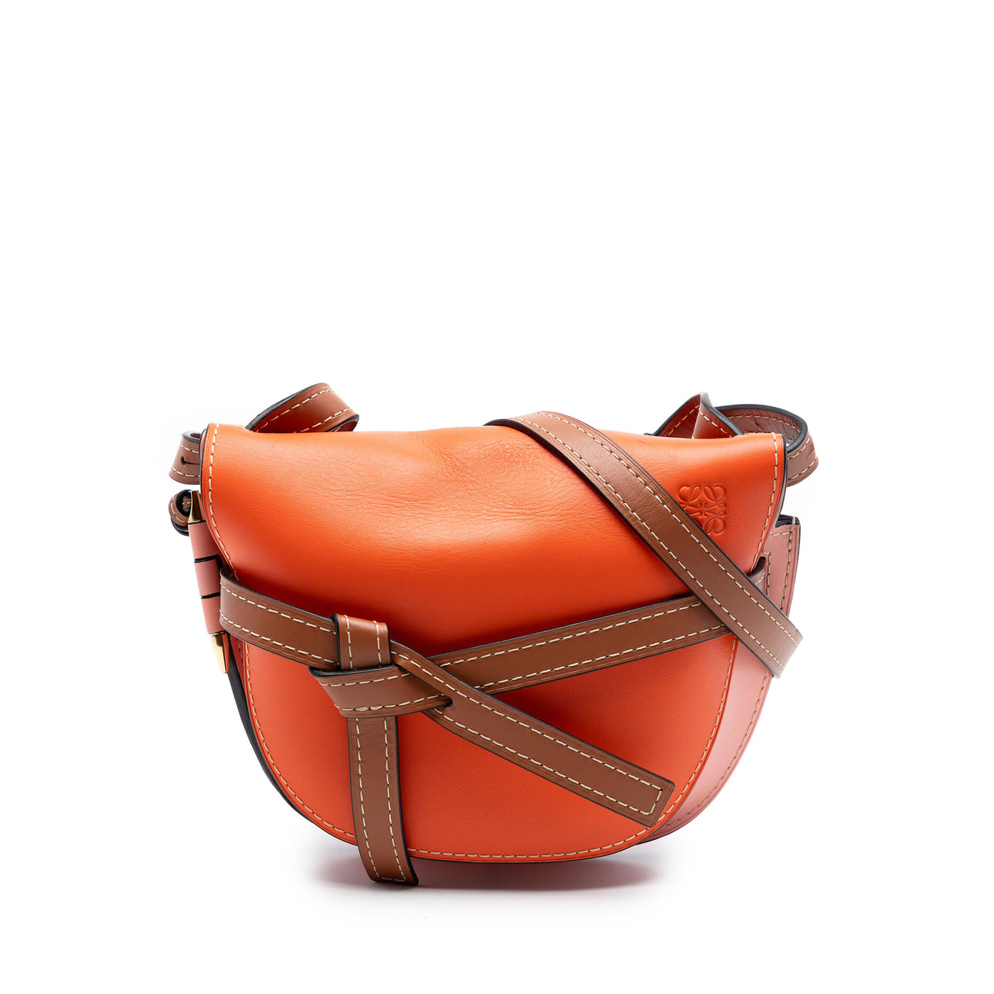 Small Tricolor Leather Gate Crossbody - Image 1