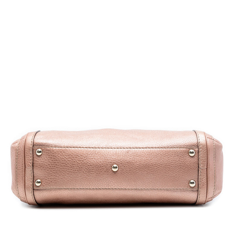 Metallic Pebbled Calfskin Bella Satchel - Image 3
