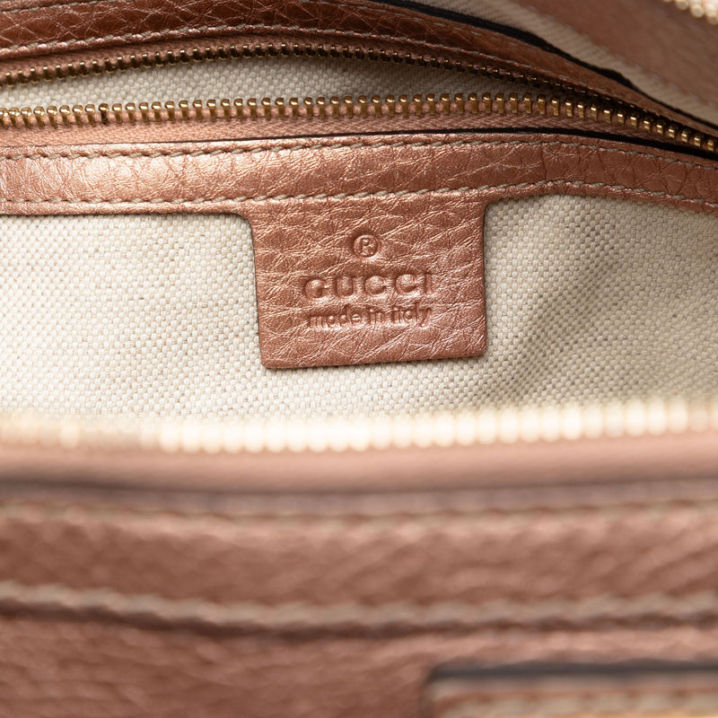 Metallic Pebbled Calfskin Bella Satchel - Image 5