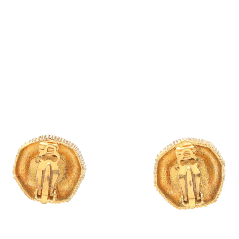 Gold Plated Faux Pearl Clip On Earrings - Image 2