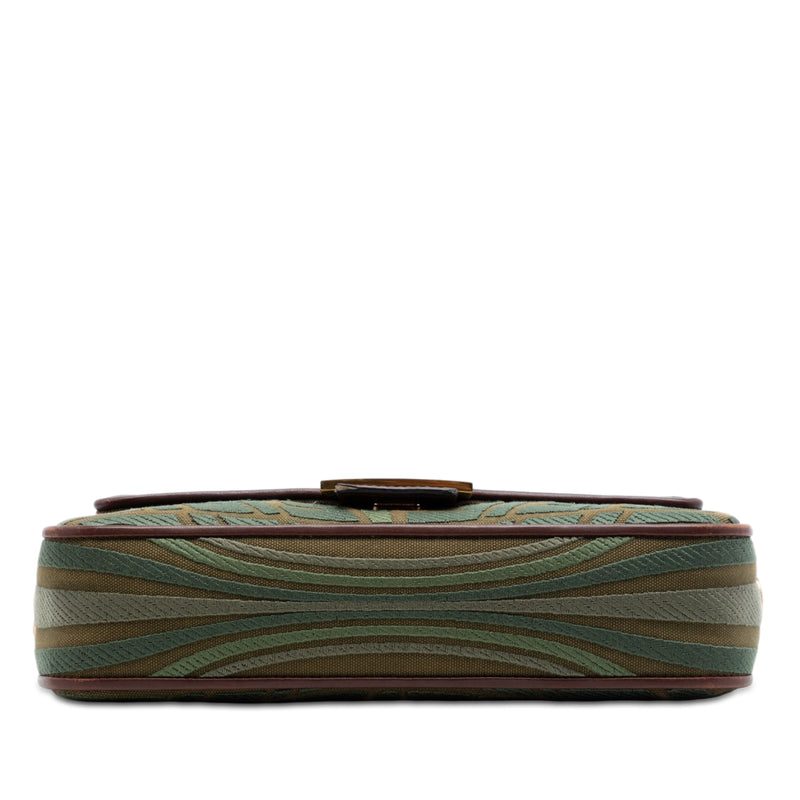 Sarah Coleman FF Canvas Fish Eye Embroidered Baguette Satchel - Image 3