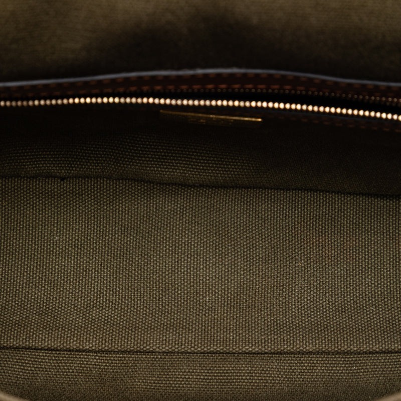 Sarah Coleman FF Canvas Fish Eye Embroidered Baguette Satchel - Image 4