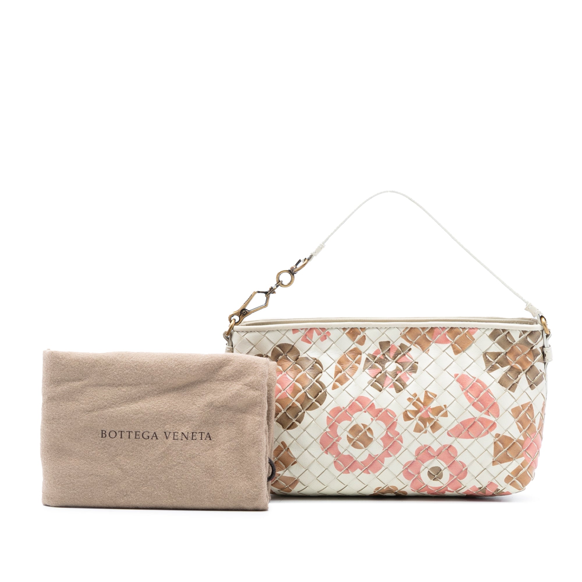 Nappa Intrecciato Floral Print Handbag - Image 8