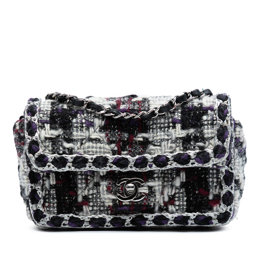 Mini Rectangular Quilted Tweed Single Flap - Image 1