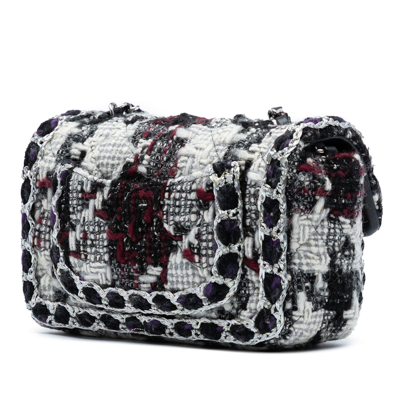 Mini Rectangular Quilted Tweed Single Flap - Image 2