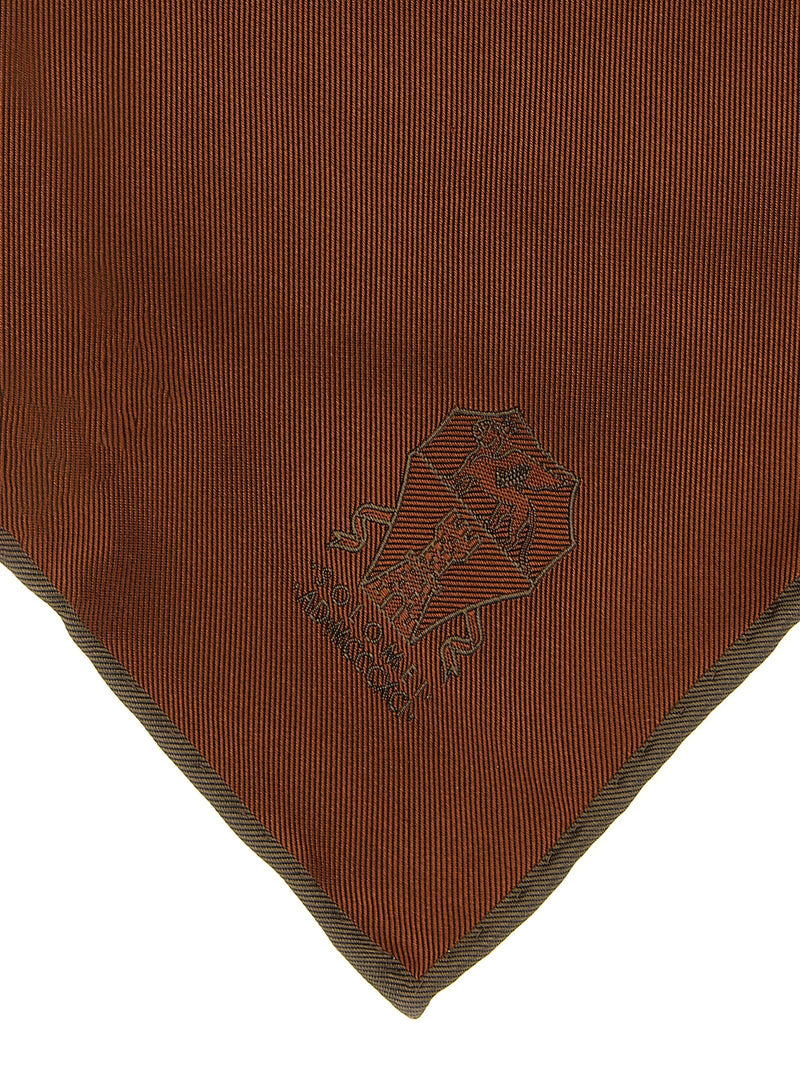 Brunello Cucinelli Silk Twill Double-Face Scarf — Rust Pure Scarfs
