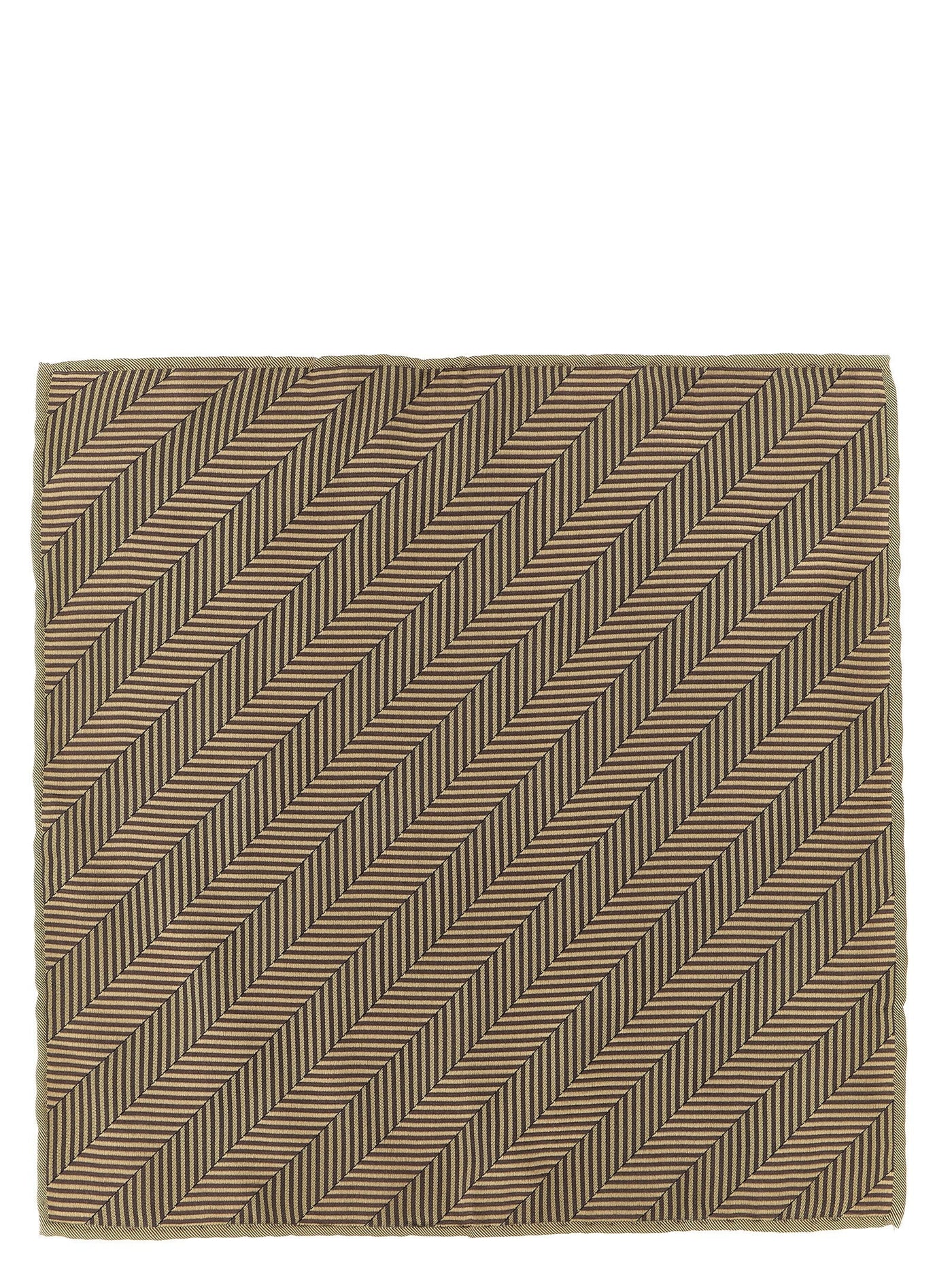 Brunello Cucinelli Silk Chevron Scarf — Beige Scarfs