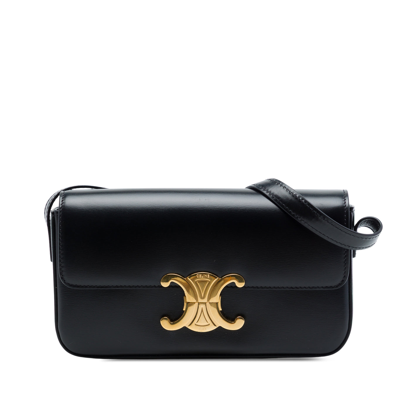 Shiny Calfskin Triomphe Claude Shoulder Bag - Image 1