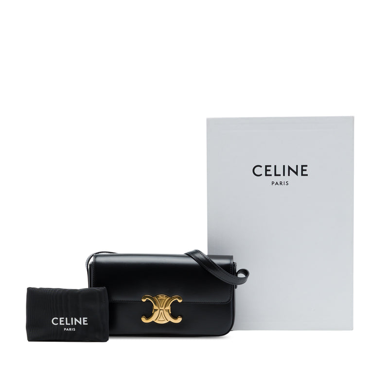 Shiny Calfskin Triomphe Claude Shoulder Bag - Image 7