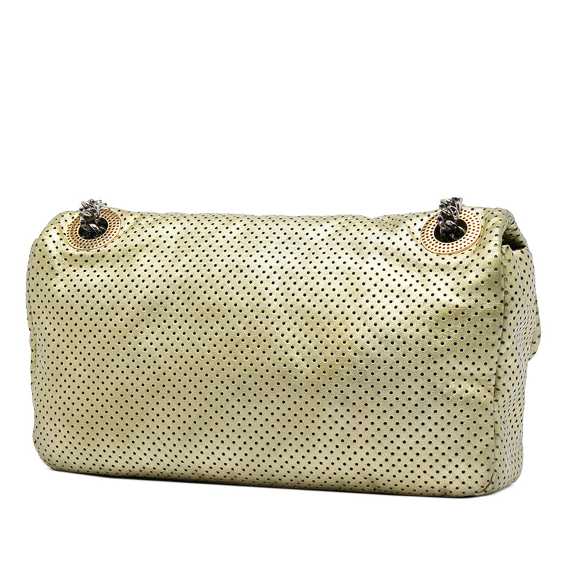 Metallic Perforated Calfskin Reissue 2.55 Drill Flap - Image 2