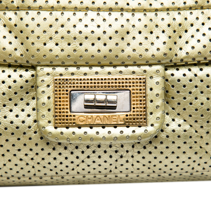 Metallic Perforated Calfskin Reissue 2.55 Drill Flap - Image 5