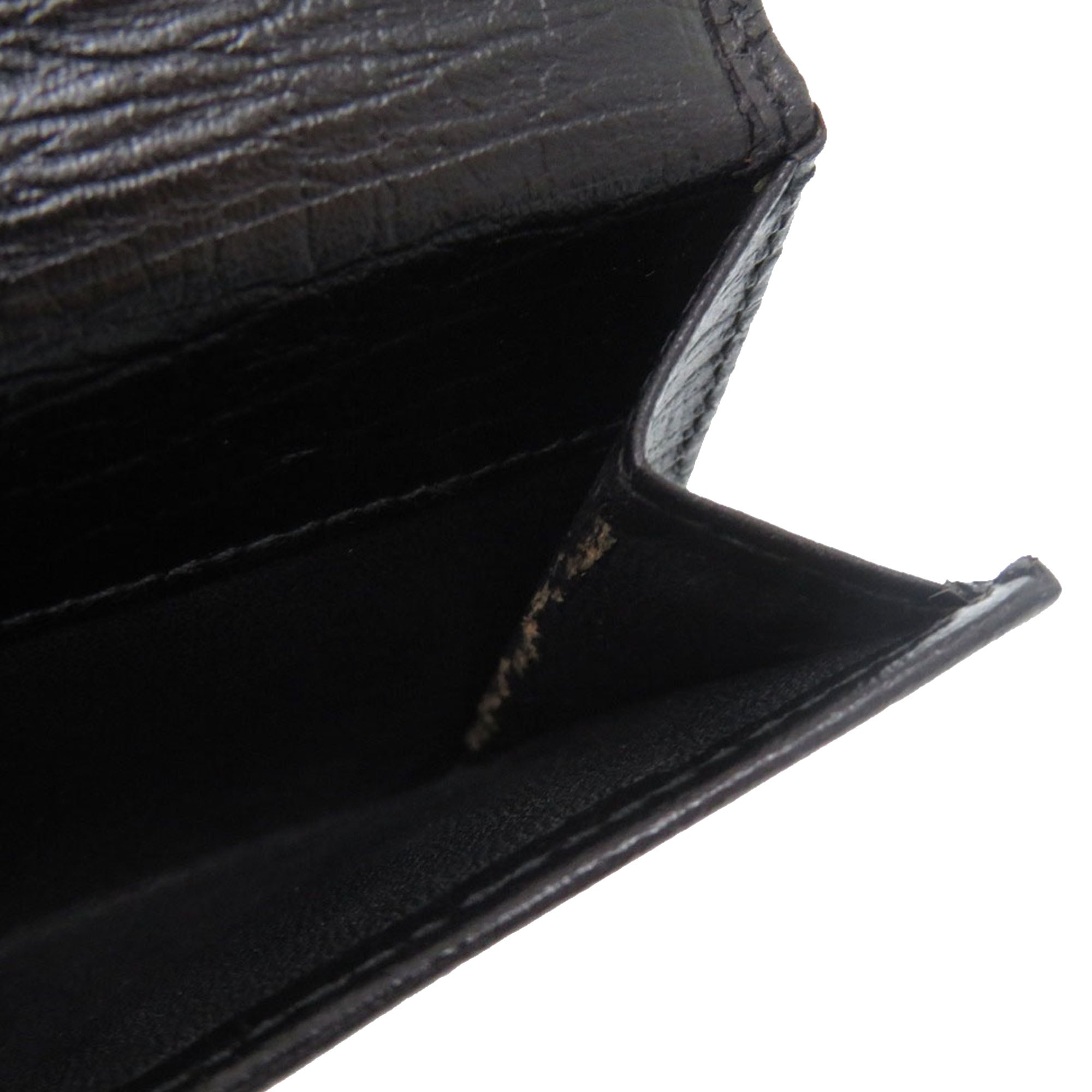 Textured Leather Bamboo Long Wallet - Image 10