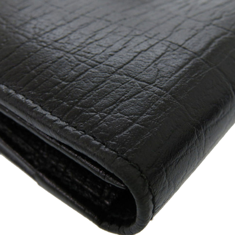 Textured Leather Bamboo Long Wallet - Image 11