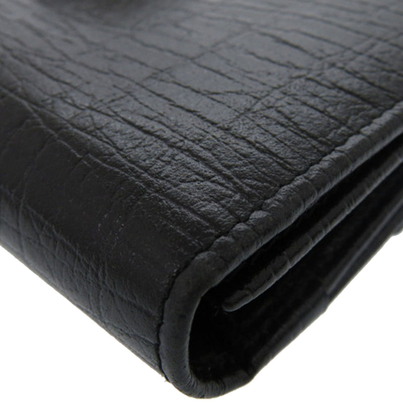 Textured Leather Bamboo Long Wallet - Image 12