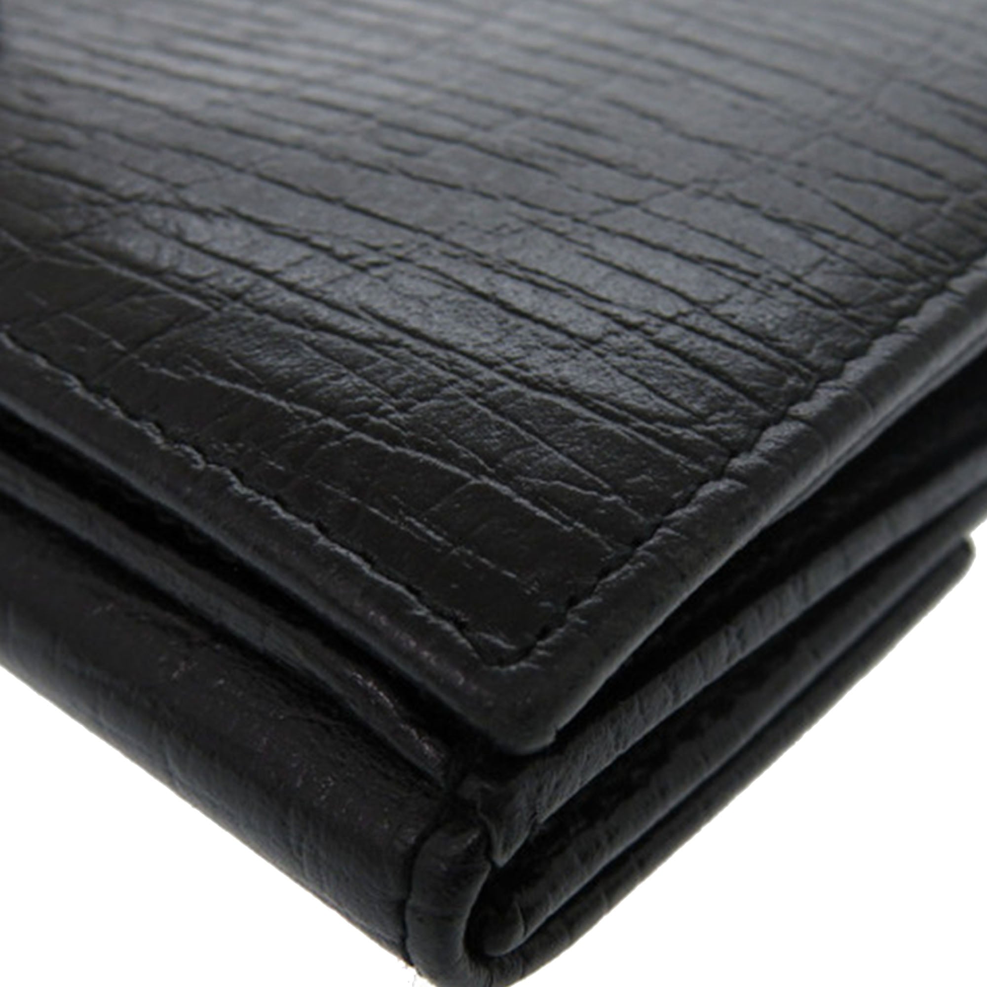 Textured Leather Bamboo Long Wallet - Image 14