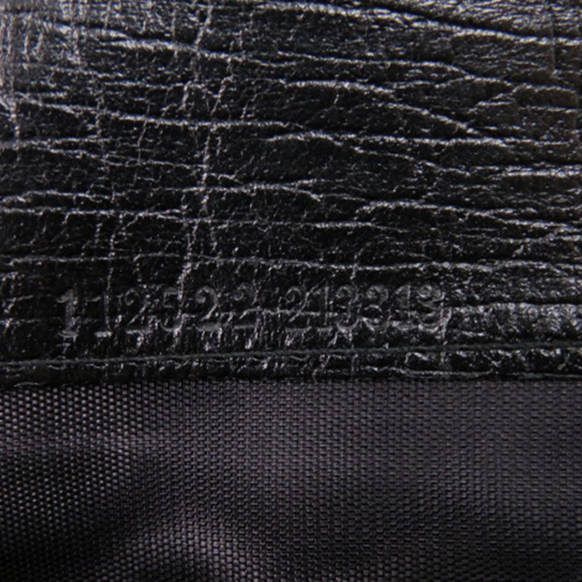 Textured Leather Bamboo Long Wallet - Image 7