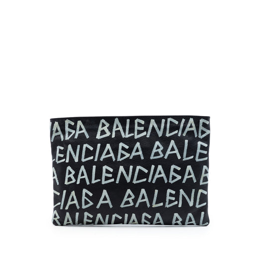 Leather Graffiti Clutch - Image 1
