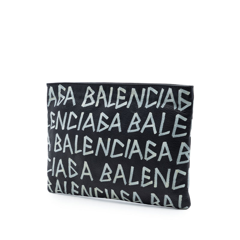 Leather Graffiti Clutch - Image 2