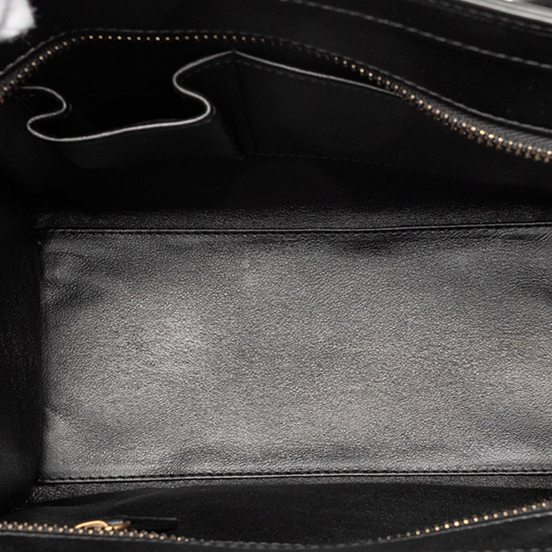 Micro Tricolor Leather Luggage Tote - Image 4
