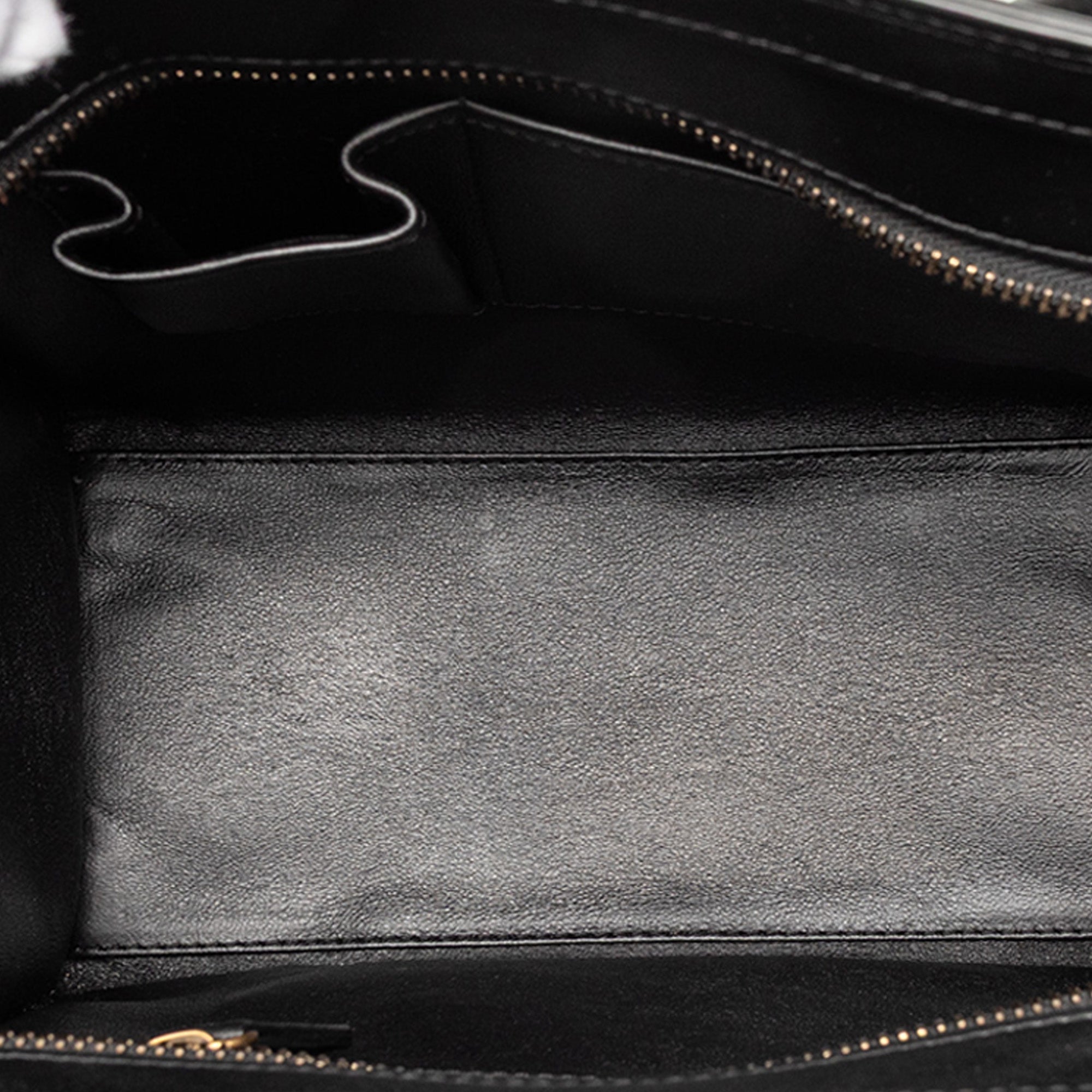 Micro Tricolor Leather Luggage Tote - Image 4