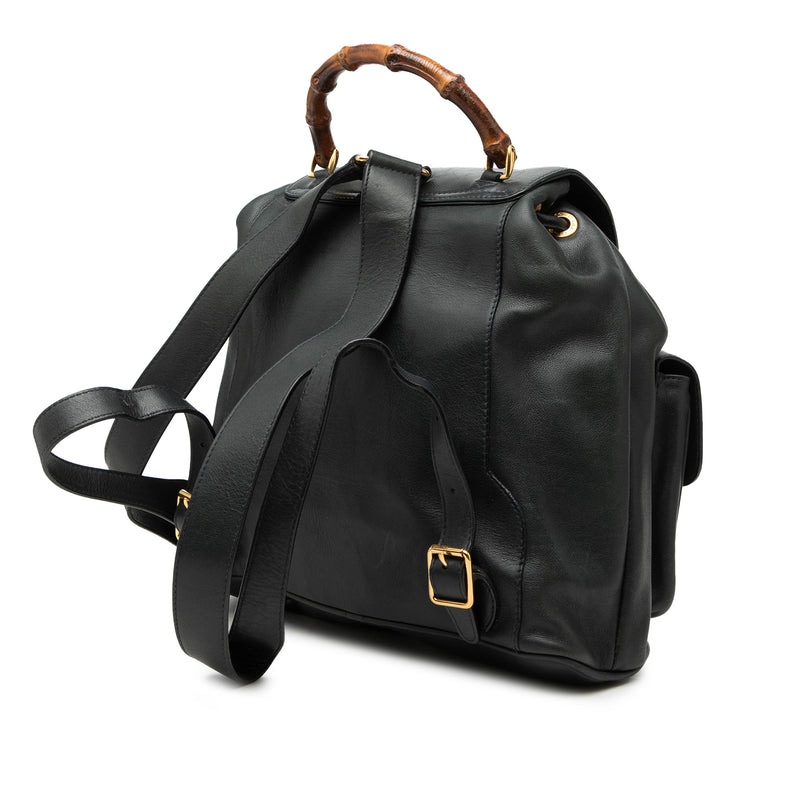 Calfskin Bamboo Drawstring Backpack - Image 2