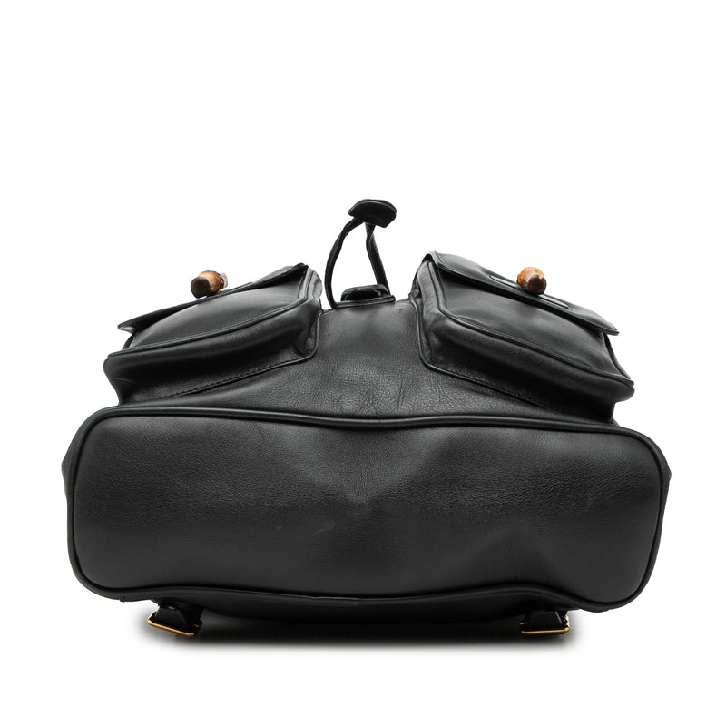 Calfskin Bamboo Drawstring Backpack - Image 3