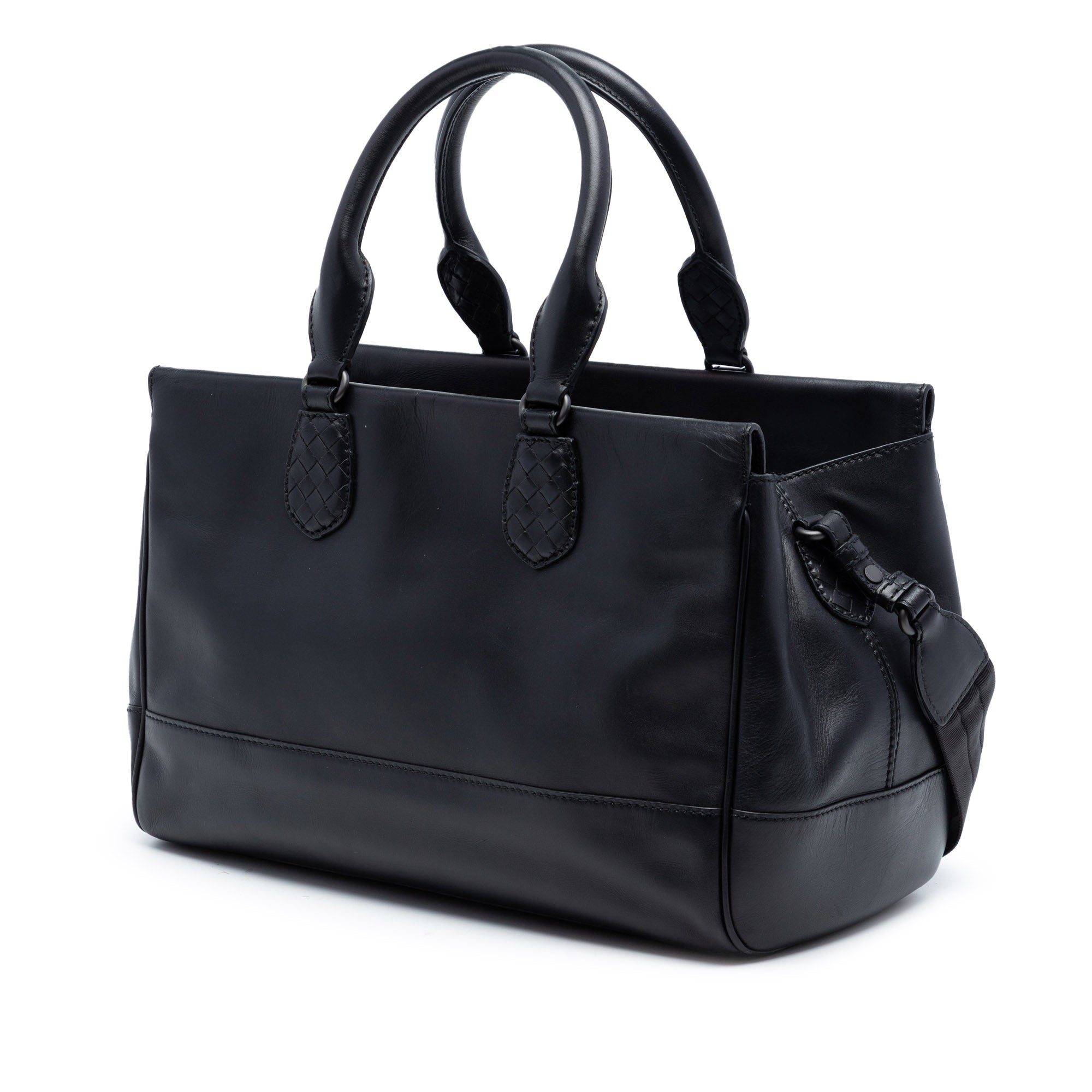 Intrecciato Trimmed Leather Ducale Top Handle Bag - Image 2