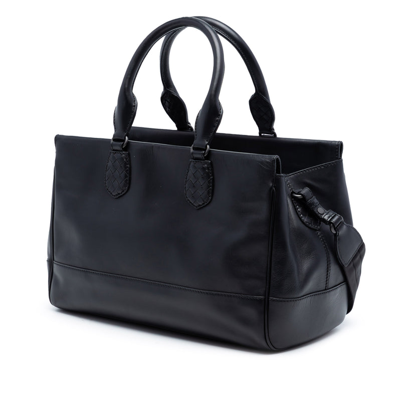 Intrecciato Trimmed Leather Ducale Top Handle Bag - Image 2