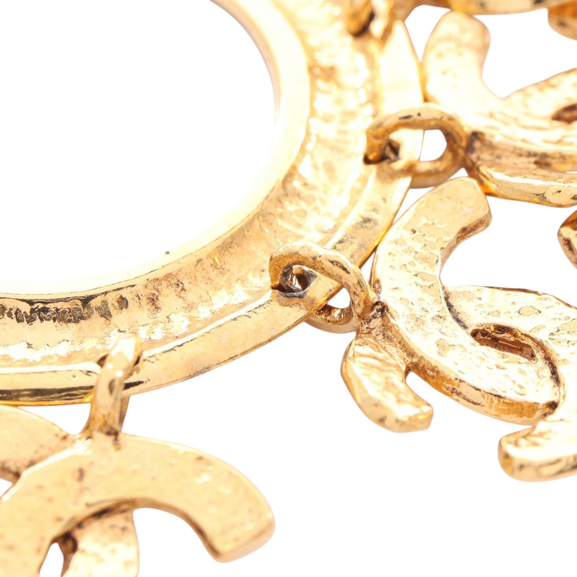Gold Plated Multi CC Round Brooch - Image 3