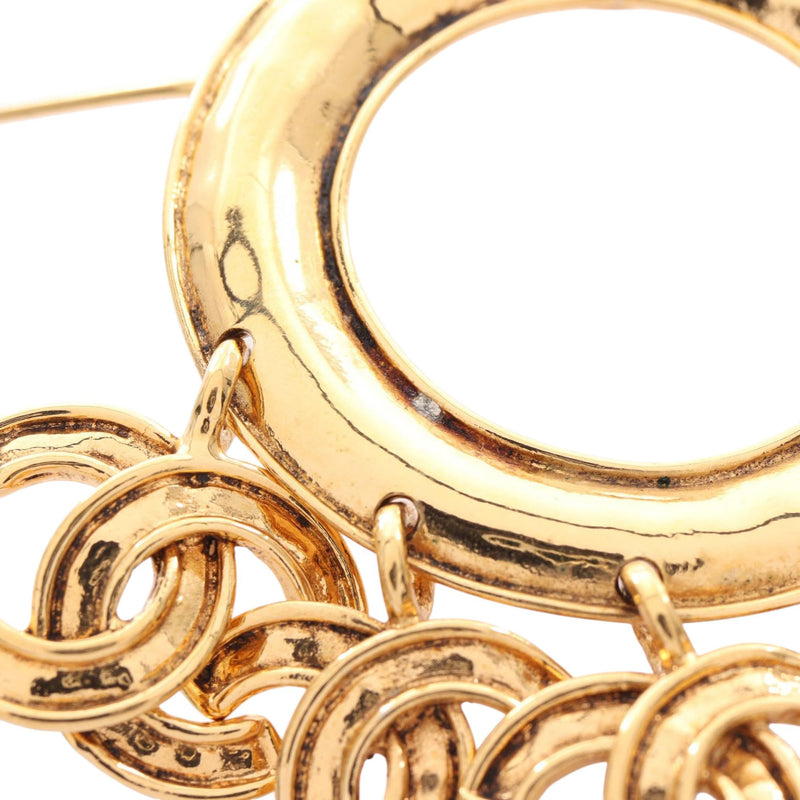 Gold Plated Multi CC Round Brooch - Image 4