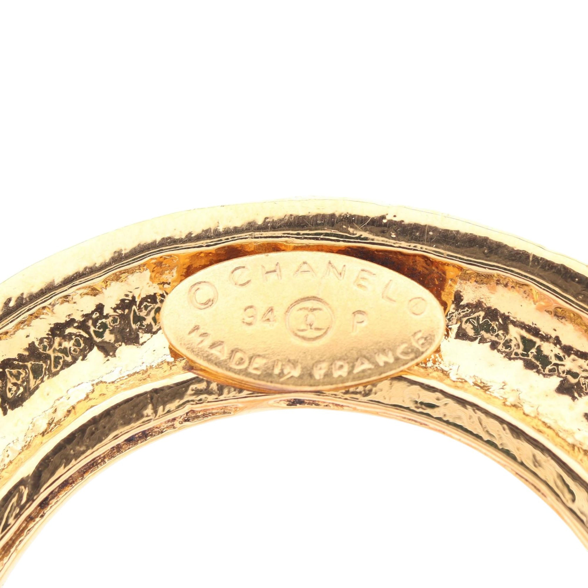 Gold Plated Multi CC Round Brooch - Image 5