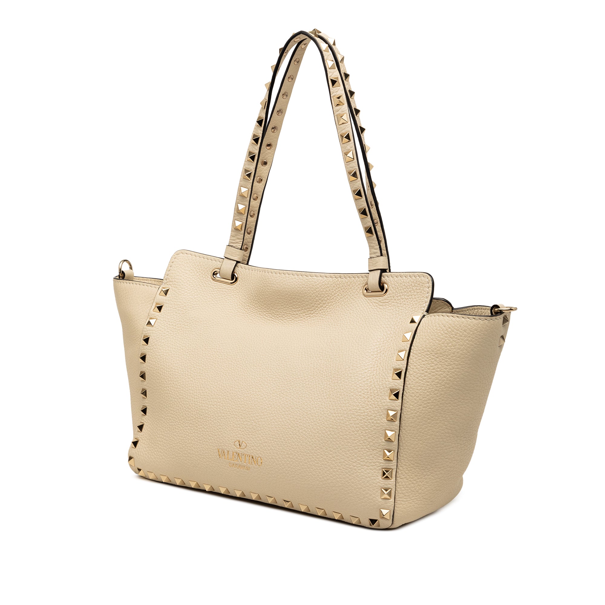 Small Grained Calfskin Rockstud Trapeze Satchel - Image 2